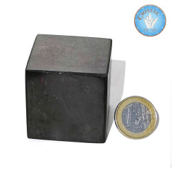 Cube de SHUNGITE - 4cm -  Pierre polie
