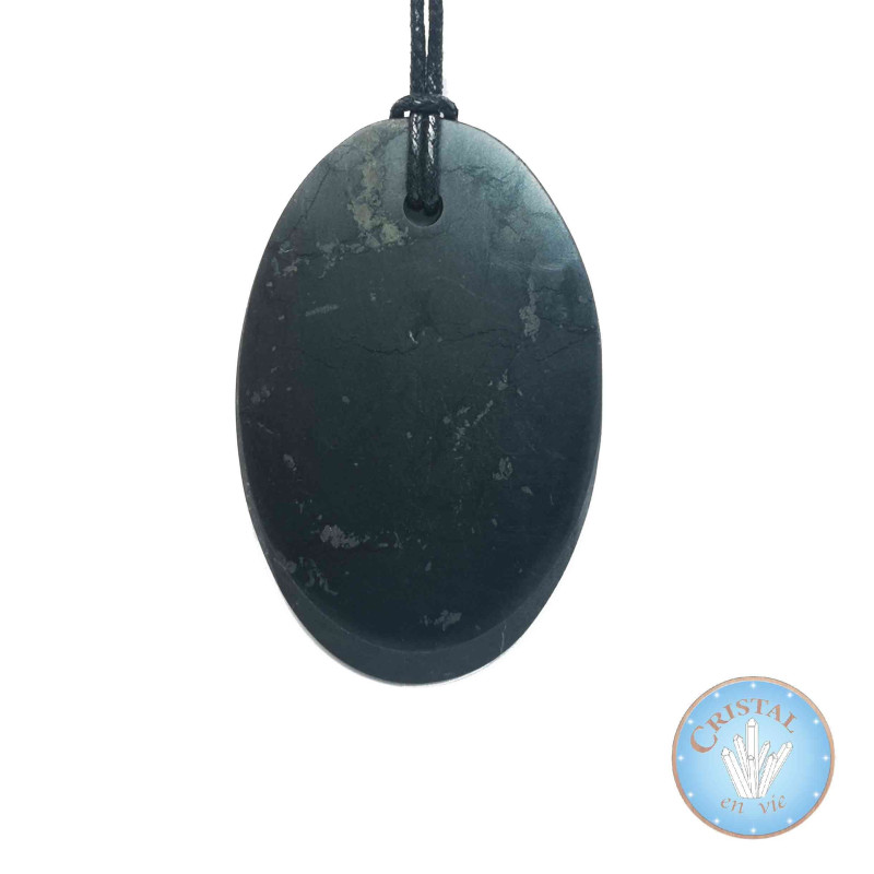 Colgante de Shungita Pulida - Ovalado