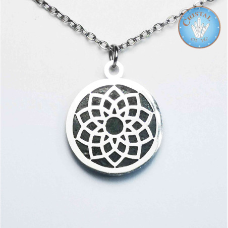 Pendente – Disco de Shungite, Forma Redonda – Chakra Coronário