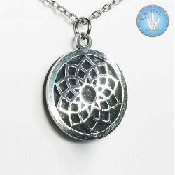 Pendente – Disco de Shungite, Forma Redonda – Chakra Coronário