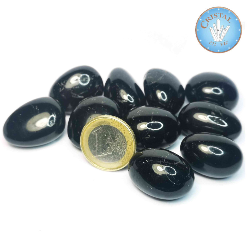 Tourmaline Noire, Pierre roulée sur notre boutique en ligne CRISTAL EN VIE