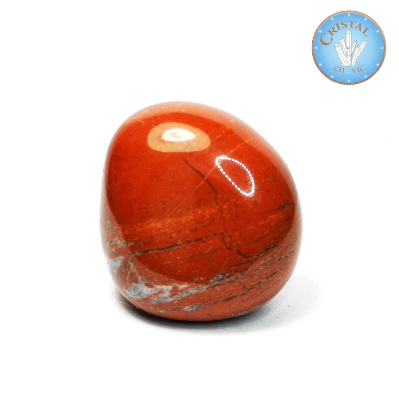 Roter Jaspis, Naturlicher Trommelstein – Cristal-en-vie.com
