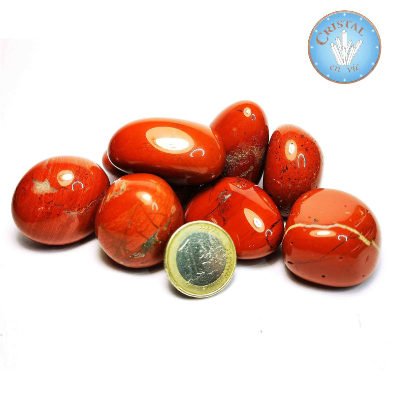 Diaspro Rosso, pietra naturale levigata (tumbled) – Misura 3 – Circa 3 cm a 4 cm