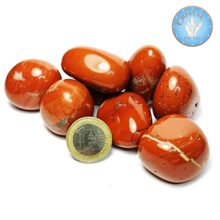 Jaspe Rojo, piedra natural rodada – Tamaño 3 – Aproximadamente de 3 cm a 4 cm
