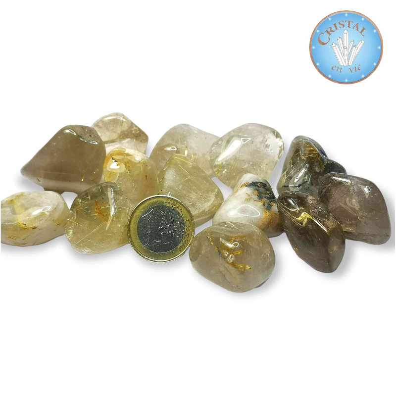 QUARZO RUTILATO Pietra naturale levigata del Brasile – Cristal-en-vie.com