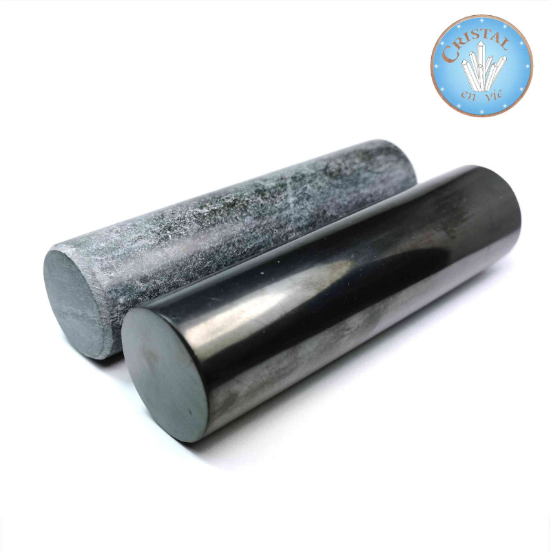 Harmonisierende Stäbe - Zylinder aus Schungit und Speckstein