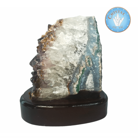 Amethyst-Druse mit Einschlüssen aus Brasilien