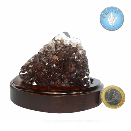 Drusa de ametista com inclusões do Brasil