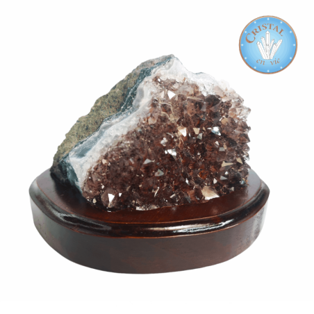 Drusa de ametista com inclusões do Brasil