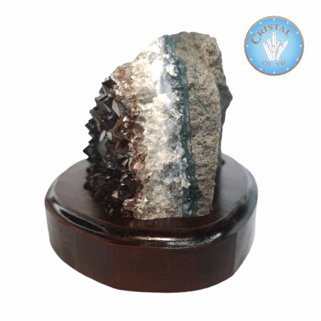 Drusa de ametista com inclusões do Brasil