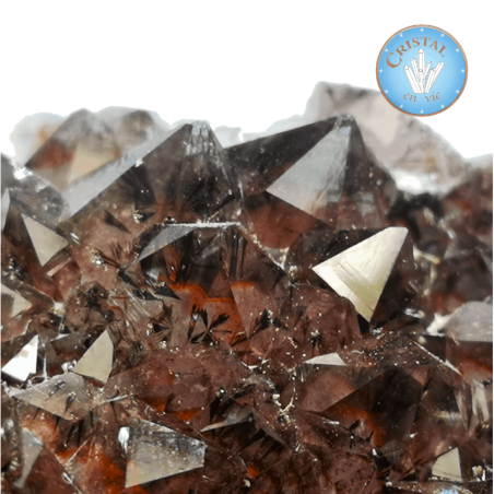 Drusa de ametista com inclusões do Brasil