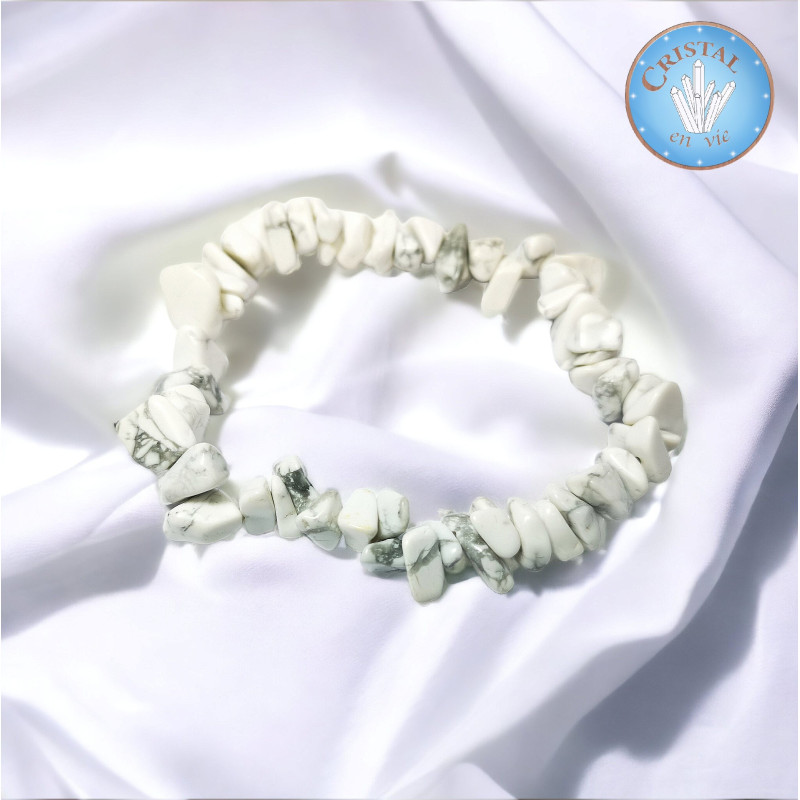 Bracelet Baroque en HOWLITE - Pierres naturelles polies