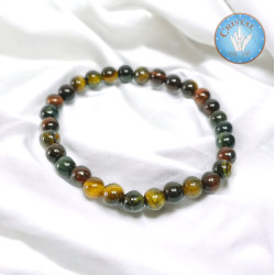 Loja : Pulseira Olho Mix: Olho de Tigre + Olho de Boi + Olho de Falcão - Pedras naturais - bolas de 6mm