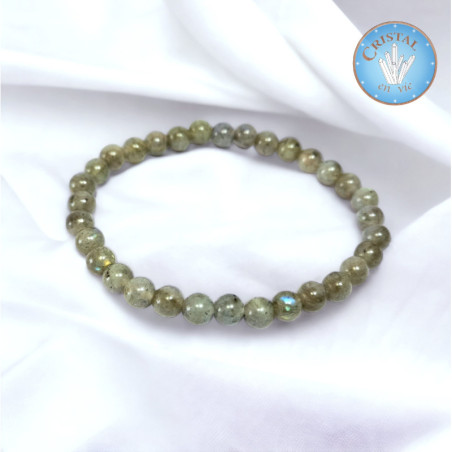 Bracelet en LABRADORITE - Pierres naturelles - boules polies de 6mm