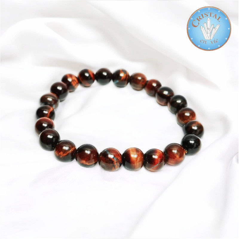 copy of Ojo de Tigre - Pulsera de bolas pulidas de 8 mm