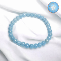 Pulseira de ANGELITA - Pedras Naturais 6mm - Cristal-en-vie.com