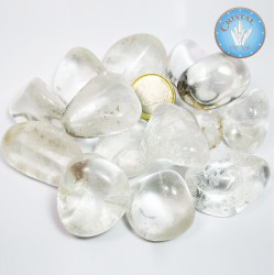 Tienda: CUARZO - Cristal de Roca, Piedra rodada natural, incolora