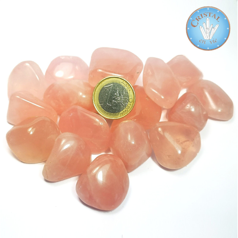 Quartz Rose - Pierre roulée - Taille 1 ( 10 à 19gr )