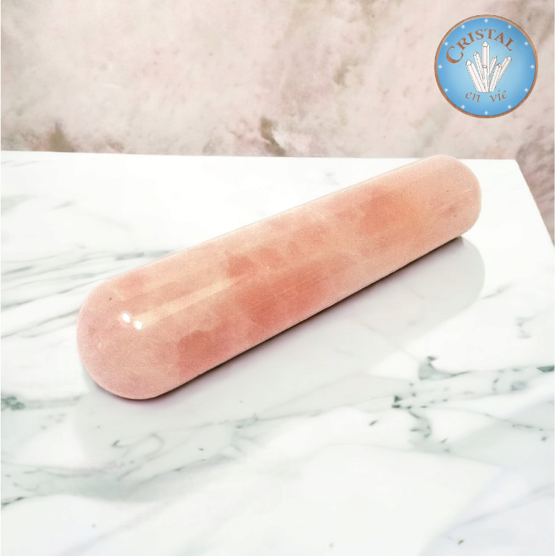 Loja: Bastão e rolo de massagem em QUARTZO ROSA