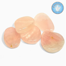 Loja: Cascalho de QUARTZO ROSA - Pedra plana polida