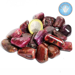 RUBI, Pedras naturais roladas da Índia, cor vermelha, vermelho-acastanhado a púrpura. Tamanho 1.