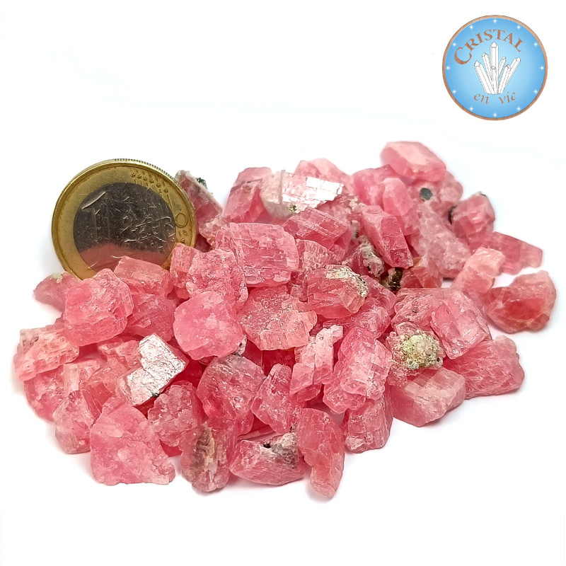 Rhodocrosite, Pierre naturelle brute cristallisée - Qualité A  - Issues de la fameuse mine de Wutong en Chine / Taille 0