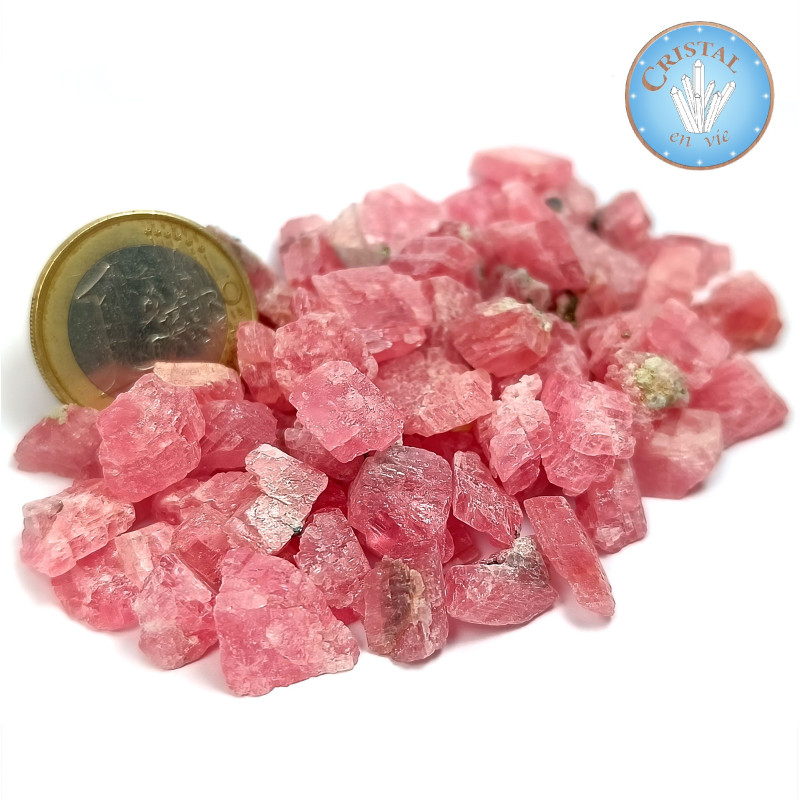 Rhodochrosit, Natürlicher roher kristallisierter Stein - Qualität A - Aus der berühmten Mine Wutong in China / Größe 0