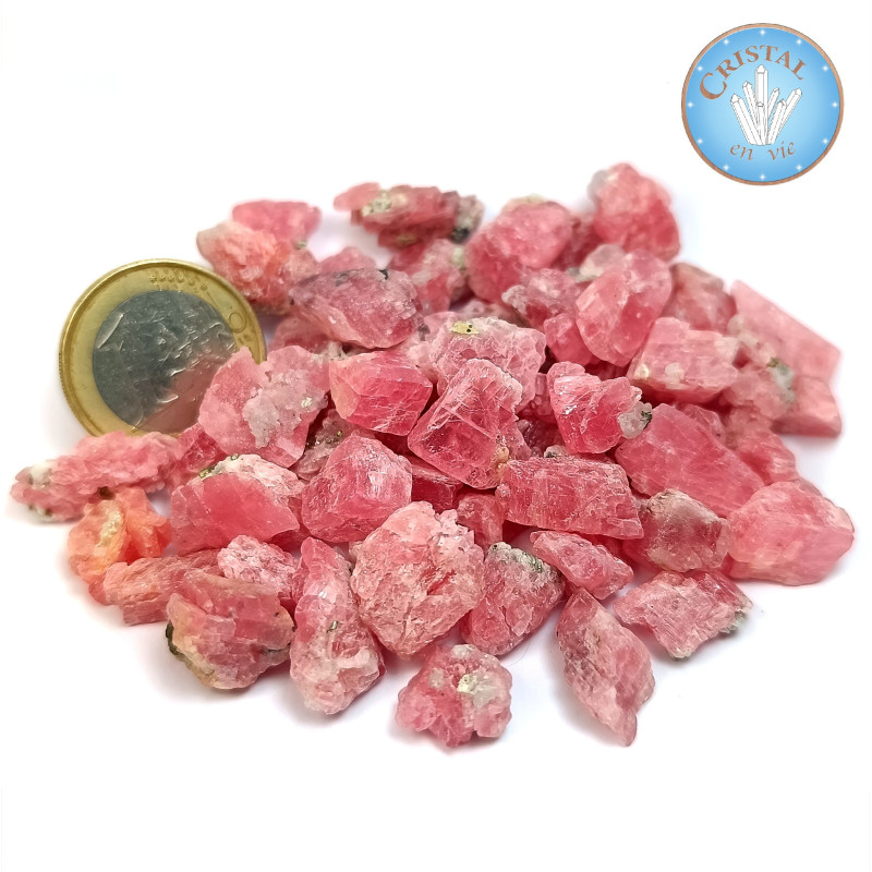 Rhodocrosite, Pierre naturelle brute cristallisée - Qualité A  - Issues de la fameuse mine de Wutong en Chine / Taille 1