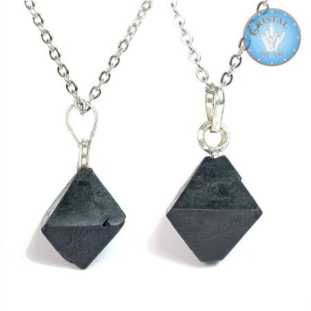 Boutique / Pendentif Octaèdre de Magnétite - Pierre naturelle