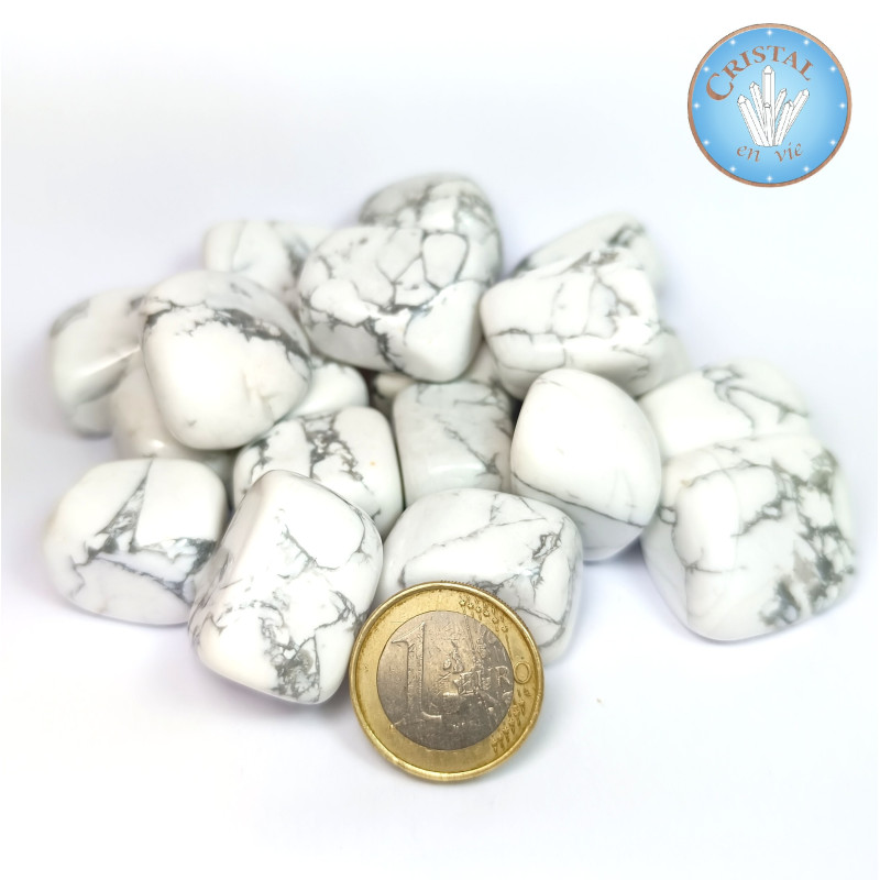 HOWLITA – Piedra natural – color blanco con vetas grises – Tamaño 2