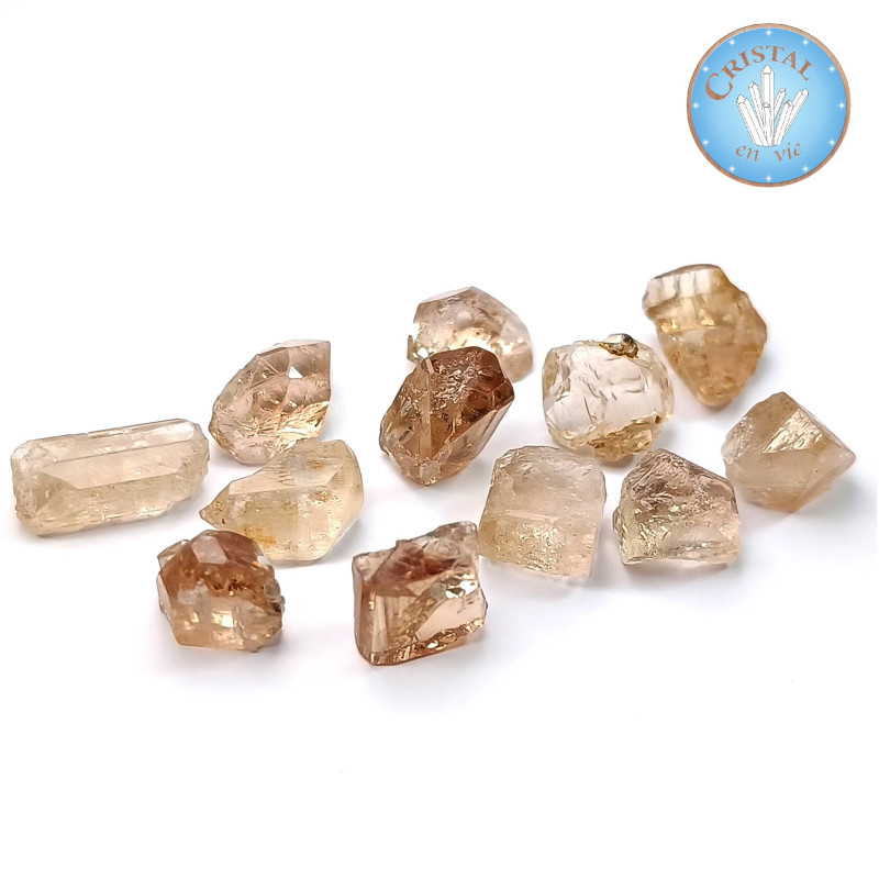 Keizerlijke Topaas - Oranje steen uit de vallei van Skardu in Pakistan