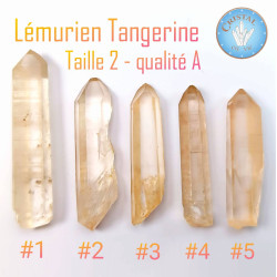 Loja: Quartzo Lemuriano Tangerina - Cristal Lemuriano, ponta natural