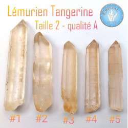 Loja: Quartzo Lemuriano Tangerina - Cristal Lemuriano, ponta natural