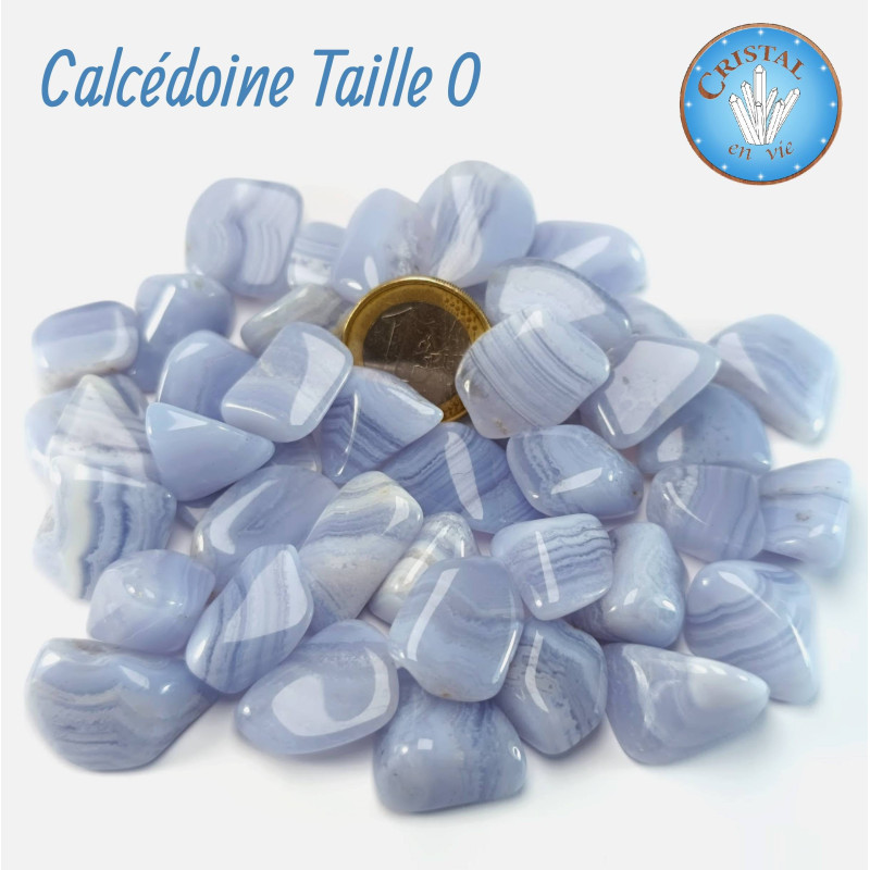 Loja : CALCEDÔNIA Pedra Rolada Azul Natural