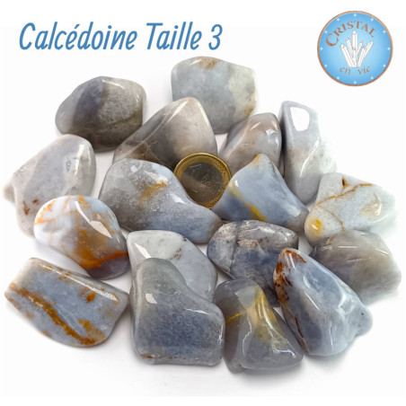 Tienda: CALCEDOINE Piedra rodada natural de color azul grisáceo