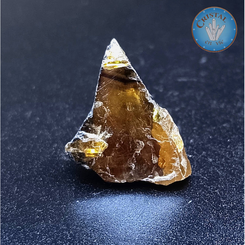 Sphalérite - Blende - Pierre brute couleur orangée sur sa gangue. Provenance Espagne. Pièce unique