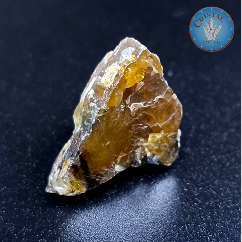 Sphalérite - Blende - Pierre brute couleur orangée sur sa gangue. Provenance Espagne. Pièce unique