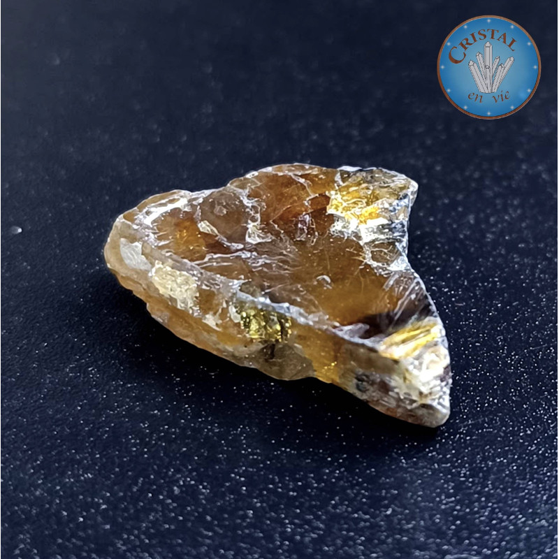 Tienda: Esfalerita en matriz - Blenda - Piedra en bruto, color rojo dorado