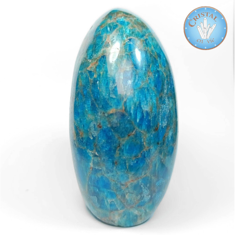 APATITE - Pierre naturelle de couleur bleu, bleu-vert.