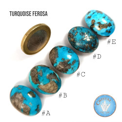 TURQUESA FEROZA (Ferooza) - Pedra polida excepcional do Irã