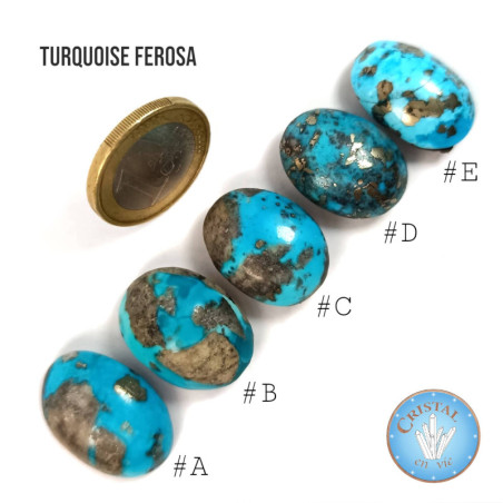 TURQUESA FEROZA (Ferooza) - Piedra pulida excepcional de Irán