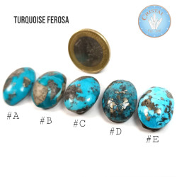 TURQUESA FEROZA (Ferooza) - Pedra polida excepcional do Irã