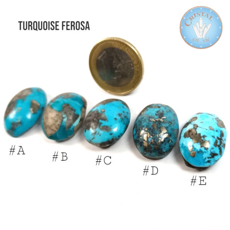 TURQUESA FEROZA (Ferooza) - Piedra pulida excepcional de Irán