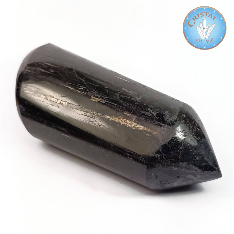 Punta TURMALINA NEGRA (Schorl), Piedra pulida