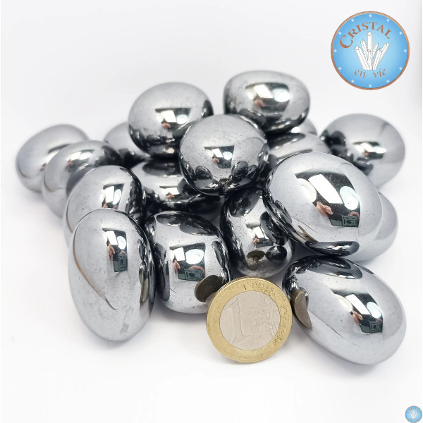 Metallic grey Terahertz stone, mirror effect – Size 3