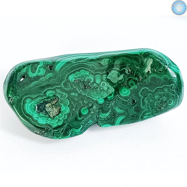Malachite, Pierre naturelle polie de Zambie.