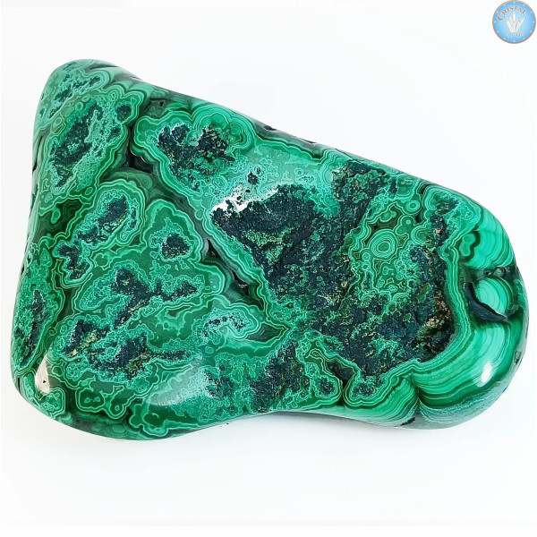MALACHITE, Unique piece, Polished natural stone no. 2 – Cristal-en-vie.com