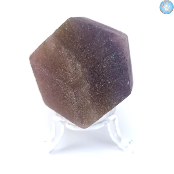 Dodécaedro rómbico de fluorita con bandas, Piedra Bruta n.º 1