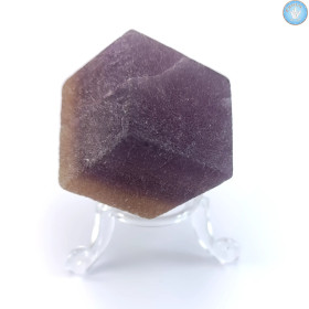 Dodécaèdre rhombique de Fluorine rubanée, Pierre naturelle brute ( non poli )