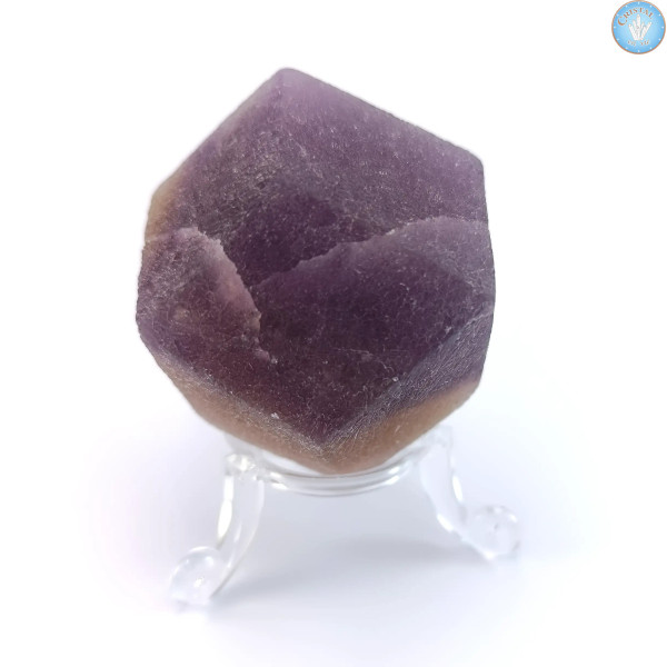 Dodécaedro rómbico de fluorita con bandas, Piedra Bruta n.º 1